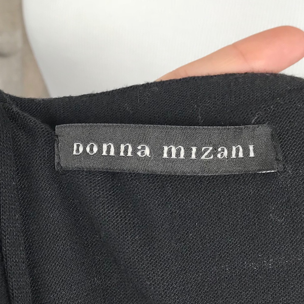 Donna Mizani XS Knit Leather Trim Sweater Top - Picture 6 of 8
